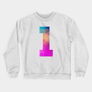 Colorful Art Number 1 Sports Crewneck Sweatshirt